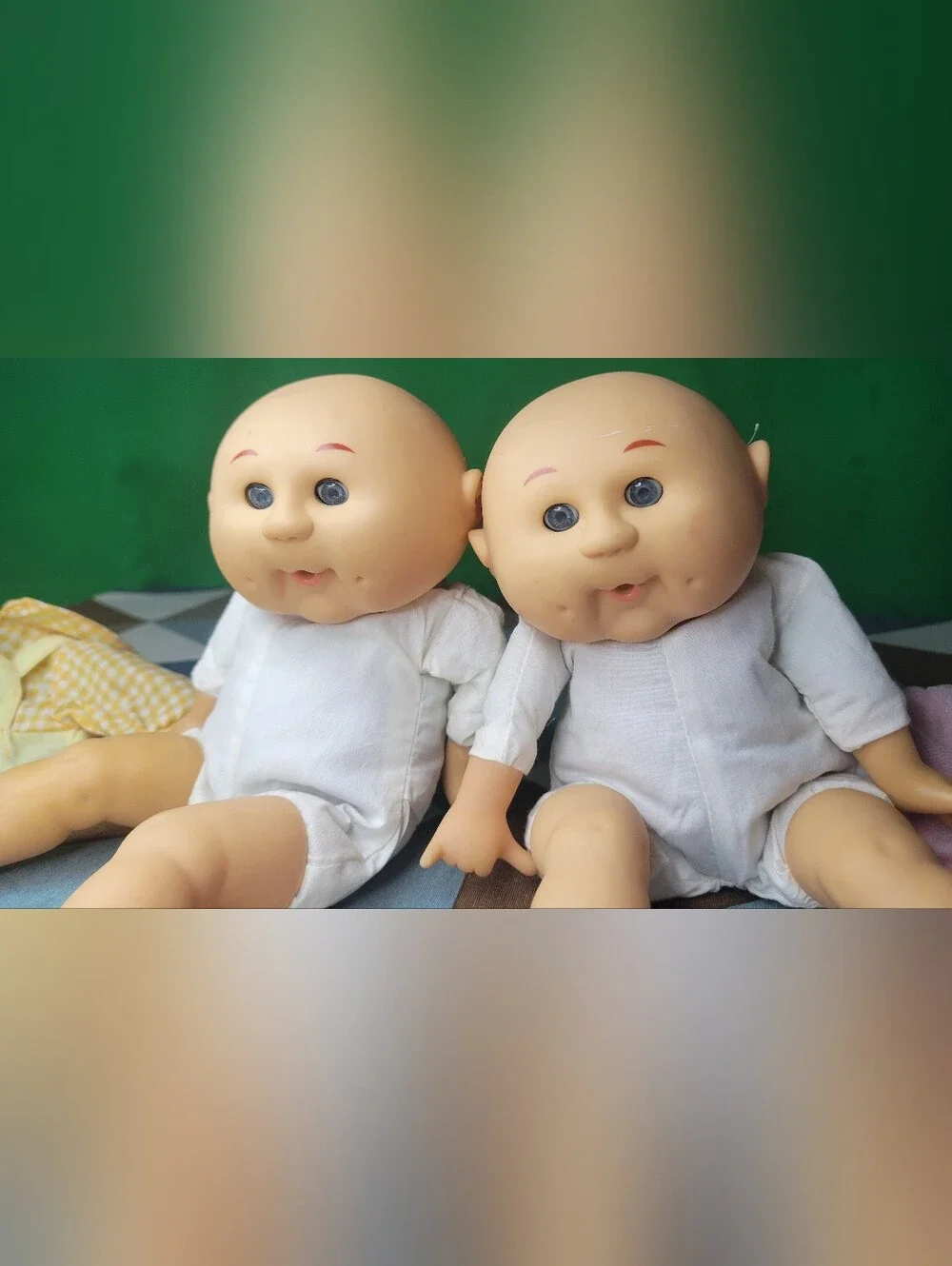 x2 Vintage Uneeda 1990 Plush Baby Dolls Soft Play 2003 w/ Outfits & Pacifier